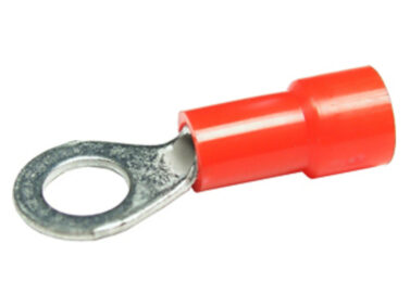 Crimp - Insulated Ring, 22-18AWG, #10 Tab, Red, 100/pk
