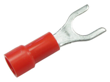 Crimp - Insulated Spade, 22-16AWG, #10 Hole, Red, 100/pk