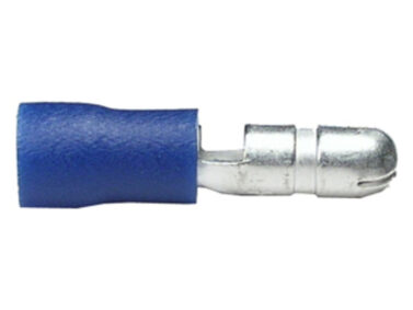 Crimp - Bullet Male, 16-14AWG, 0.157", Blue, 100/pk