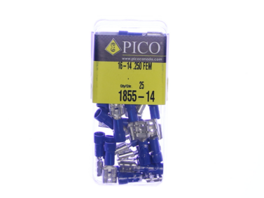 Crimp - Quick Connect Female, 16-14AWG, 0.250" Tab, 25/pk