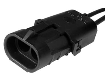 Connector – 2-Position Male, Weather Pack, 18AWG, 20A/16VDC