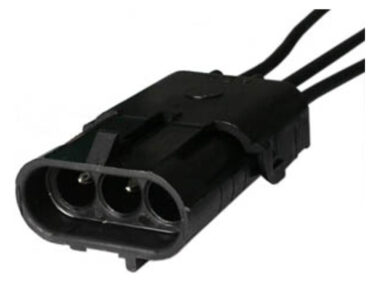 Connector - 3-Position, Male, Weather Pack, 18AWG, 20A/16VDC