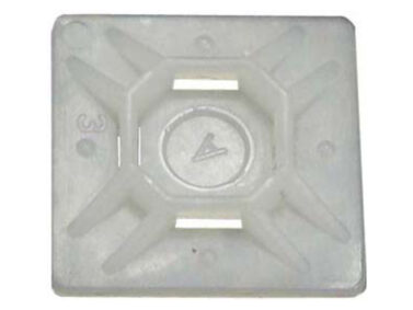 Mounting - Rubber Adhesive #4 Mounting Pads For Cable Ties, Clear, 100/pk