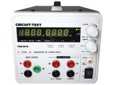 Bench Supply - Triple Output - 0-18VDC/6A & 12VDC/0.8A & 5/3.3VDC/0.8A - LCD Display, USB