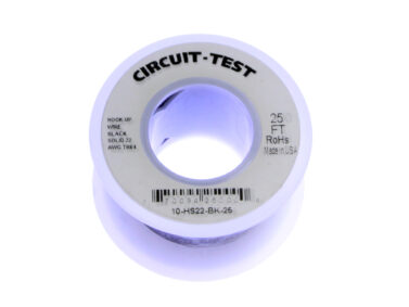 Wire, Solid 22AWG - Black, 7.6M (25')