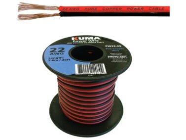 Power Wire - 22AWG 7.6M 7.6M (25') Spool