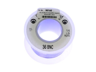 Wire, Nichrome, 36AWG - 27ohm/ft, 1/4lb