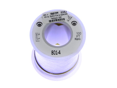 Wire, Solid Core 22AWG - Yellow 30M (100')