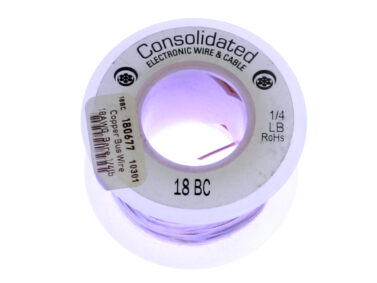 Copper Bus Wire - 18AWG, Bare, 1/4lb