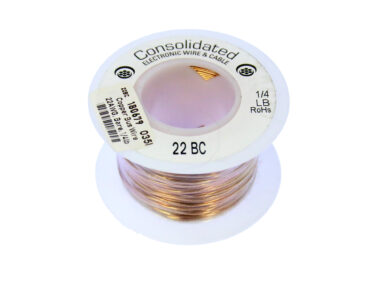 Copper Bus Wire - 22AWG, Bare, 1/4lb