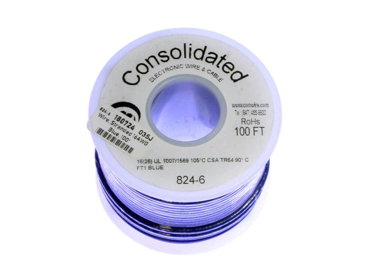 Wire Stranded 16AWG Blue 30M 100 Solarbotics Ltd Wire stranded 16awg blue 30m 100 solarbotics ltd