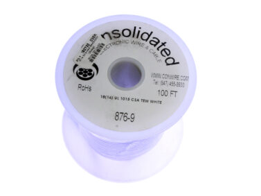 Wire, Stranded 18AWG 600V, 105°C - White, 30M (100') (16x30)