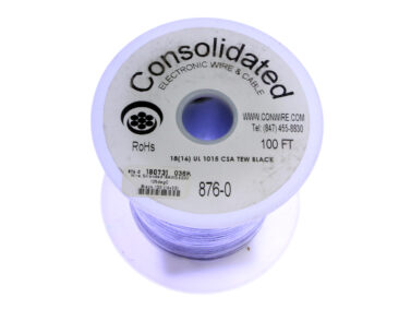 Wire, Stranded 18AWG 600V, 105°C - Black, 30M (100') (16x30)