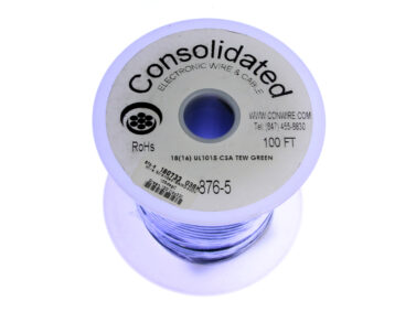 Wire, Stranded 18AWG 600V, 105°C - Green, 30M (100') (16x30)