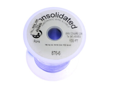 Wire, Stranded 18AWG 600V, 105°C - Blue, 30M (100') (16x30)