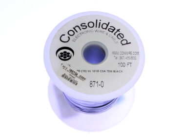 Wire, Stranded 20AWG 600V, 105°C - Black, 30M (100') (10x30)