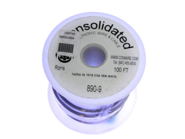 Wire, Stranded 16AWG 600V, 105°C - White, 30M (100') (26x30)