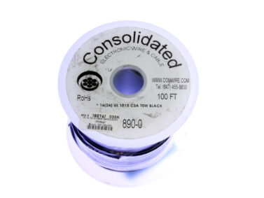 Wire, Stranded 16AWG 600V, 105°C - Black, 30M (100') (26x30)