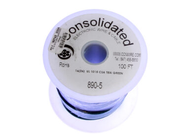 Wire, Stranded 16AWG 600V, 105°C - Green 30M (100') (26x30)