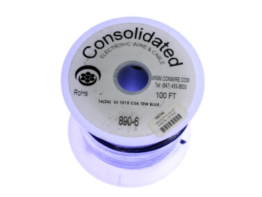 Wire, Stranded 16AWG 600V, 105°C - Blue, 30M (100') (26x30)