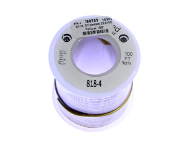 Wire, Stranded 22AWG - Yellow, 30M (100')