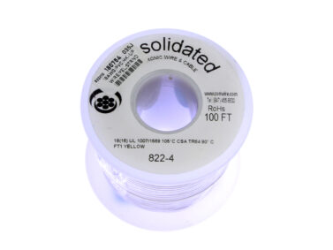 Wire, Stranded 18AWG - Yellow, 30M (100')
