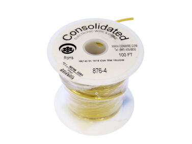 Wire, Stranded 18AWG 600V, 105°C - Yellow, 30M (100') (16x30)