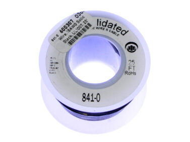 Wire, 18AWG Solid - Black, 7.6M (25')