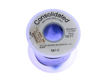 Wire, 18AWG Solid - Black, 30M (100')