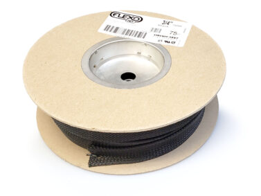 Braided Wrap Sleeving 3/4"W x 24.8M (75'), Black