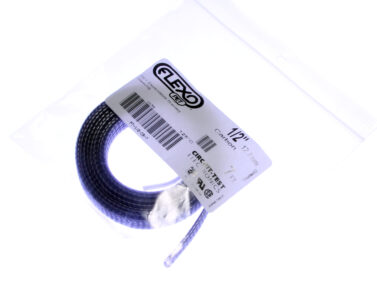Braided Wrap Sleeving 1/2"W x 2.1M (7'), Carbon