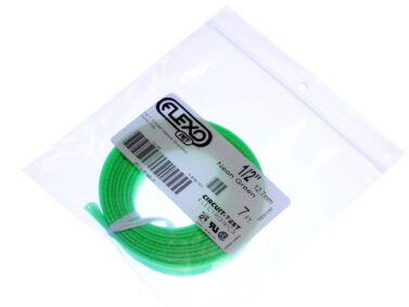 Braided Wrap Sleeving 1/2"W x 2.1M (7'), Neon Green