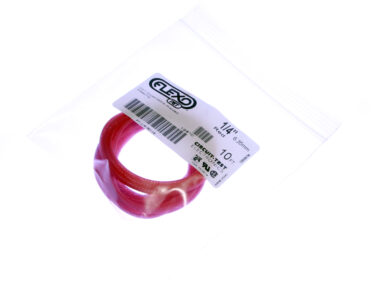 Braided Wrap Sleeving - 1/4"W x 3M (10'), Red