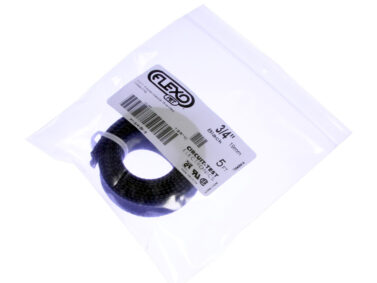 Braided Wrap Sleeving 3/4"W x 1.5M (5'), Black