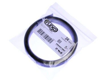 Braided Wrap Sleeving 3/4"W x 1.5M (5'), Carbon