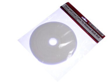 1/2" Wide Hook & Loop Tape - White, 15M (50')