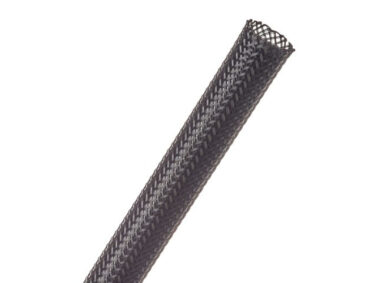 Braided Wrap Sleeving 1/2"W x 30M (100'), Black