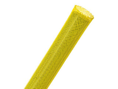 Braided Wrap Sleeving 3/4"W x 1.5M (5'), Neon Yellow