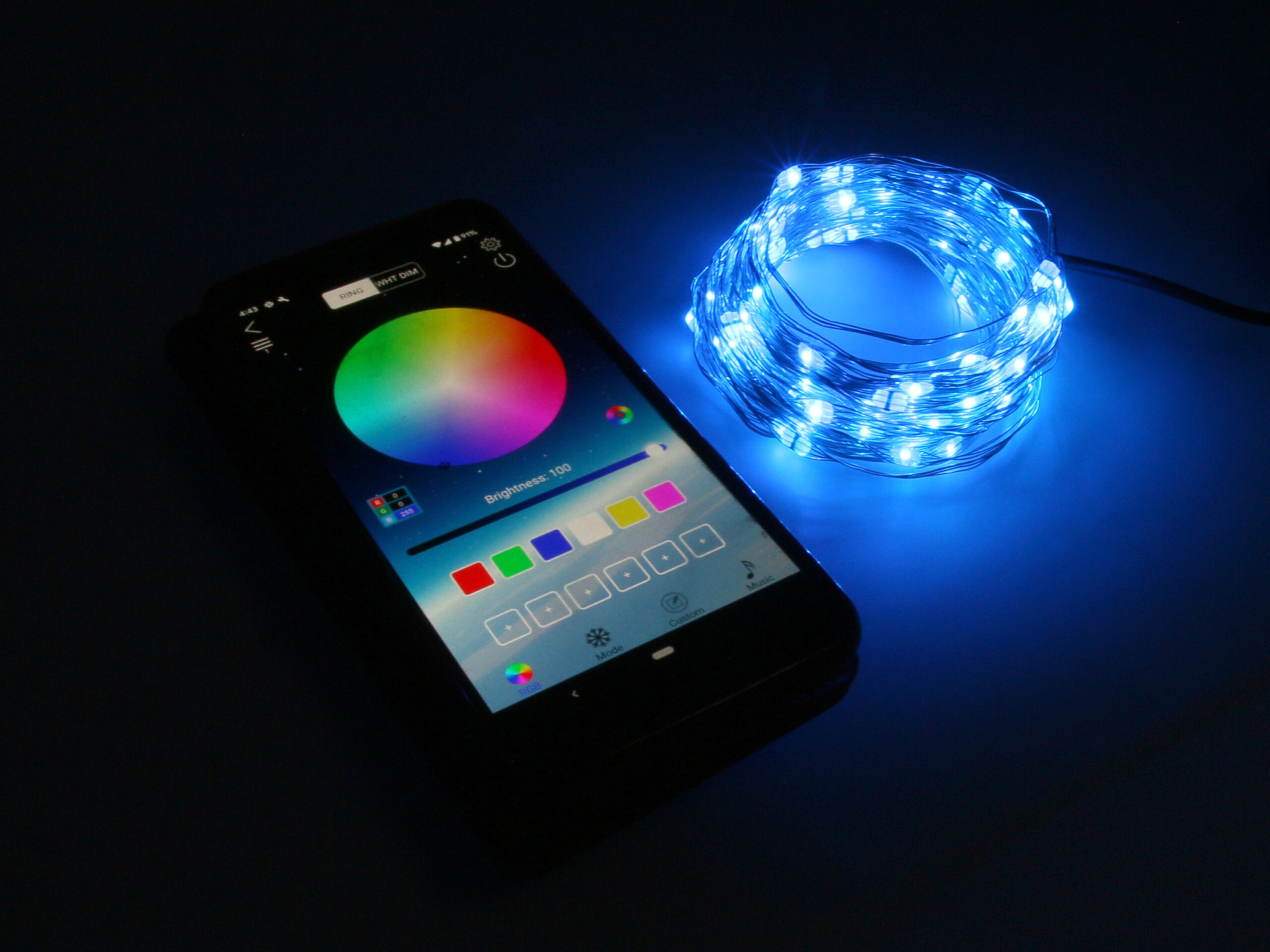 USB Powered Bluetooth RGB String Light - 10m - Solarbotics Ltd.