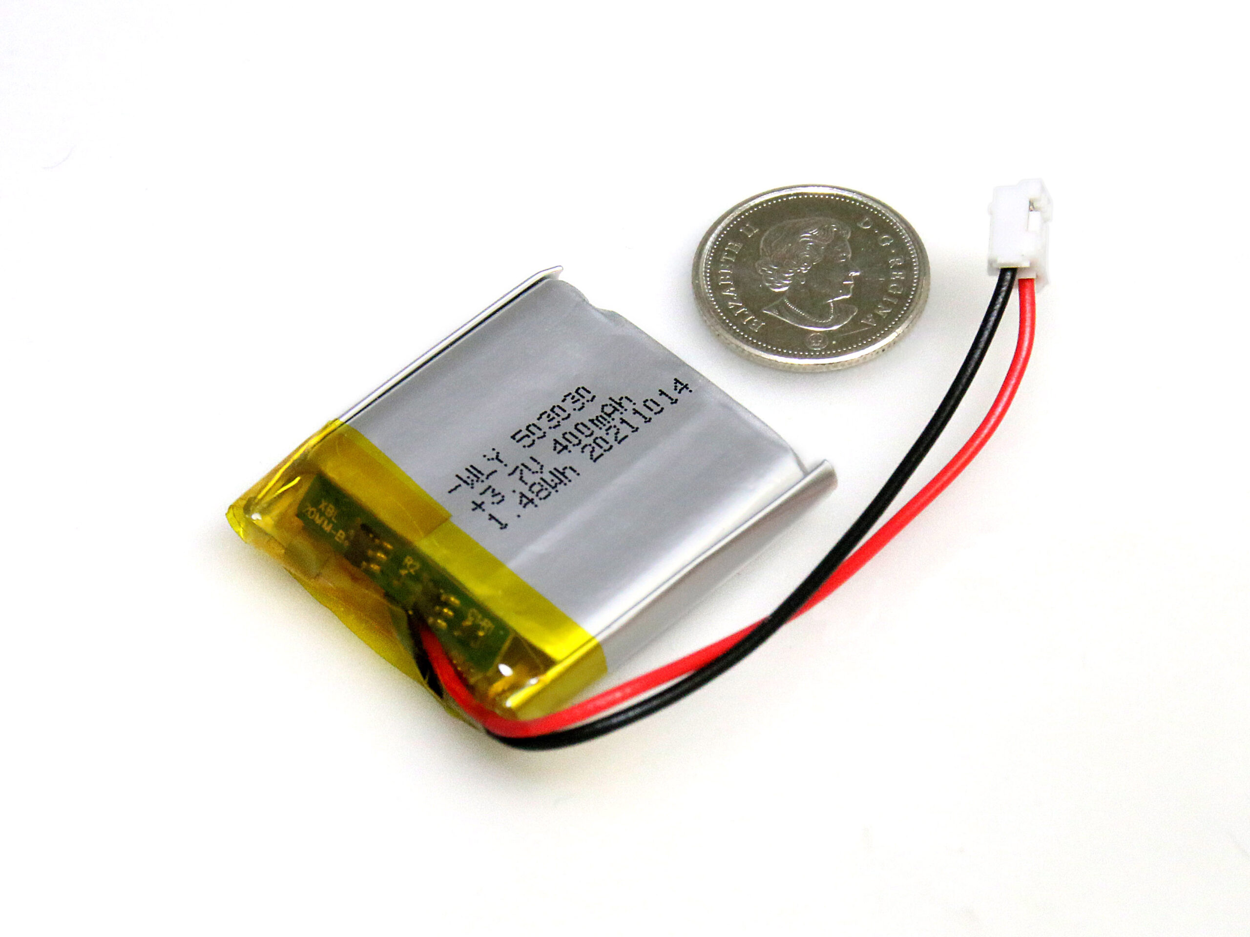 Lithium Polymer Battery - 400mAh (Lipo) - Solarbotics Ltd.