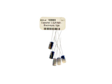 Capacitor, 3.3uF/50V - Electrolytic, 5/pk