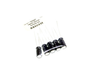 Capacitor, 100uF/35V - Electrolytic, 5/pk
