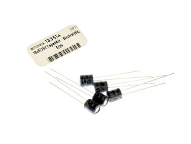 10uF/35V Capacitor - Electrolytic, 5/pk