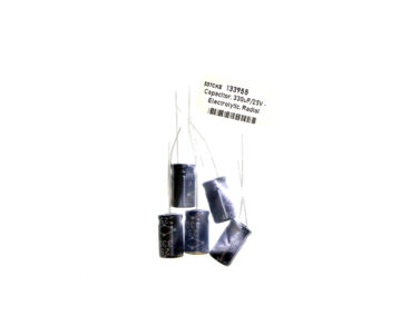 Capacitor, 330uF/25V - Electrolytic, Radial - 5/pk