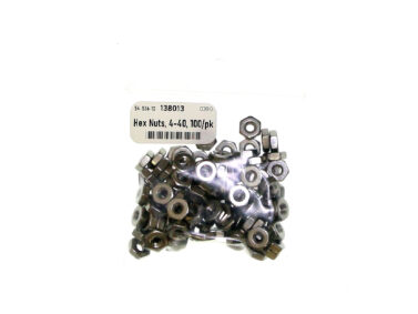 Hex Nuts, 4-40, 100/pk