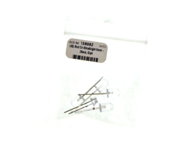 LED, Red Clr UltraBright 5mm - 20mA, 5/pk