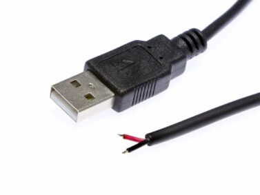 USB-A to Bare Wire Power Cable