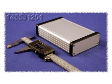 Aluminium Extruded Enclosure, Aluminium End Panels, Gray - 120x78x27mm (4.7x3.1x1.1in)