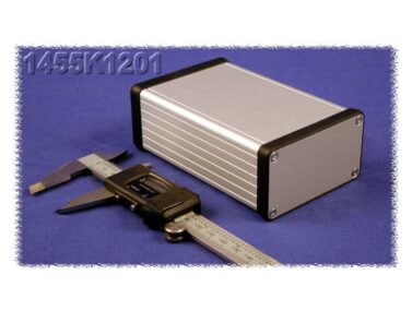 Aluminium Extruded Enclosure, Aluminium End Panels, Gray - 120x78x43mm (4.7x3.1x1.7in)