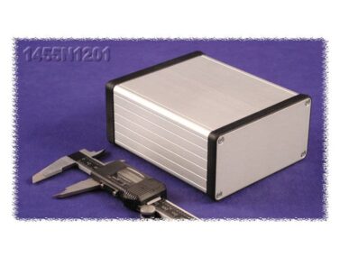 Aluminium Extruded Enclosure, Aluminium End Panels, Clear - 120x103x53mm (4.7x4.1x2.1in)